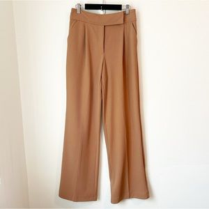 NWT-T Tahari Pleated Wide leg‎ High waist trouser Burnt Cognac - Size 4
